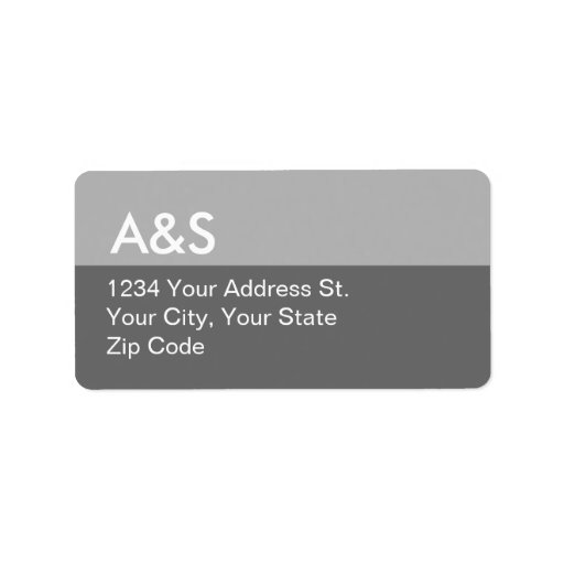Modern Grey Address Labels