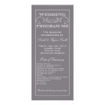Modern Grey Swirl Wedding Program Custom Announcement