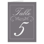 Modern Grey Wedding Table Number Cards