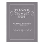 Modern Grey Wedding Thank You Cards Custom Invitation