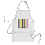 Modern grey yellow pink stripes apron