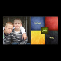 Modern Grunge Block Photo Card photo cards