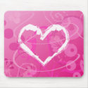 Modern Grunge Heart Valentine mousepads