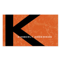 Modern Grunge Monogram Business Cards