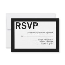 Modern Heart Ampersand Wedding RSVP Cards Personalized Invitations