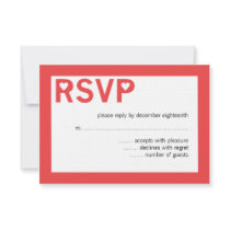 Modern Heart Ampersand Wedding RSVP Cards Custom Invite