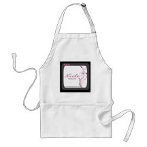 Modern High Style Black Grey Pink Apron