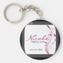 Modern High Style Black Grey Pink Key Chains