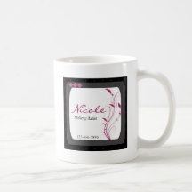 Modern High Style Black Grey Pink Mug
