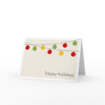 Modern Holiday Christmas Ornaments Greeting Card