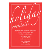 Modern Holiday Cocktail Party Invitation