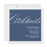 Modern Holiday Cocktail Party Invitation - Blue