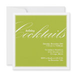 Modern Holiday Cocktail Party Invitation - Lime