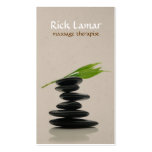 Modern Hot Stone Massage Therapist Business Card