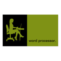 Modern Icon Silhouette legal word processor business cards