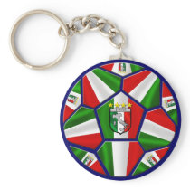 Modern Italian Soccer ball panels artwork gifts Key Chain
