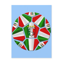 Modern Italian Soccer ball panels artwork gifts Post Cards