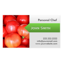 Modern Juicy Tomatoes Personal Chef Business Card