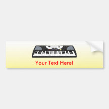 Modern Keyboard Synth: 3D Model: Bumper Sticker