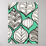 Modern Leaf Pattern Graphic Print