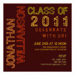Modern Lights Graduation Party Invitation