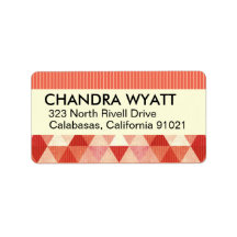 Modern Lines Geometric | coral Address Labels
