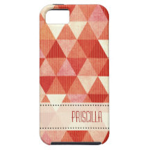 Modern Lines geometric coral iPhone 5 Covers