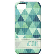 Modern Lines geometric teal iPhone 5 Case