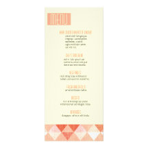 Modern Lines Wedding Menu peach Custom Announcements