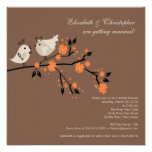 Modern Love Birds Bridal Shower Invitation