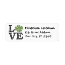 Modern Love Shamrock with return address labels