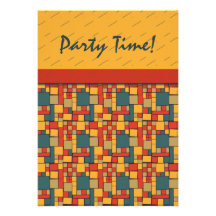 Modern Mania Party Time Custom Announcements