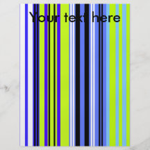 Modern marine blue green and white stripes flyer design