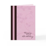 Modern Mauve Swirl Birthday Card