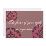 Modern Mauve Wedding Response Card Announcements