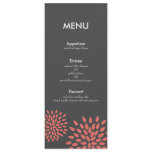 Modern Menu Card // Posh Petals // Papaya Custom Invites