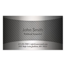 Modern Metal Political Scientist Business Card