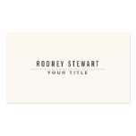 Modern minimalist generic off-white business card