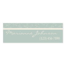 Modern Mint Green Swirl Profile Card Business Card Template