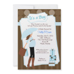 Modern Mom Baby Shower Invitation - Baby Boy!