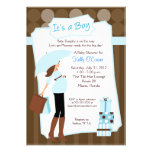 Modern Mom Baby Shower Invitation - Baby Boy!