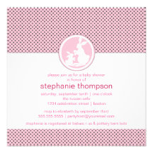 Modern Mom Bunny & Baby Baby Shower Invitation
