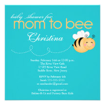 Modern Mom to Bee Baby Shower Invitation