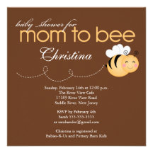 Modern Mom to Bee Baby Shower Invitation
