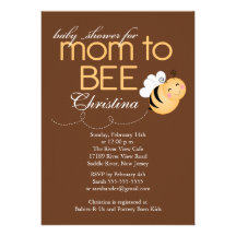 Modern Mom to Bee Baby Shower Invitation