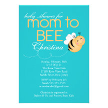Modern Mom to Bee Baby Shower Invitation