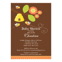 Modern Mom to Bee Baby Shower Invitation