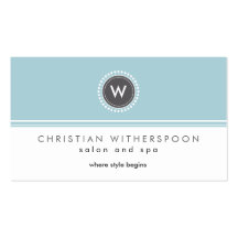 Modern Monogram Aesthetic Business Card