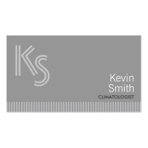 Modern Monogram Climatologist Business Card