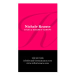 Modern Monogram Hot Pink Business Cards